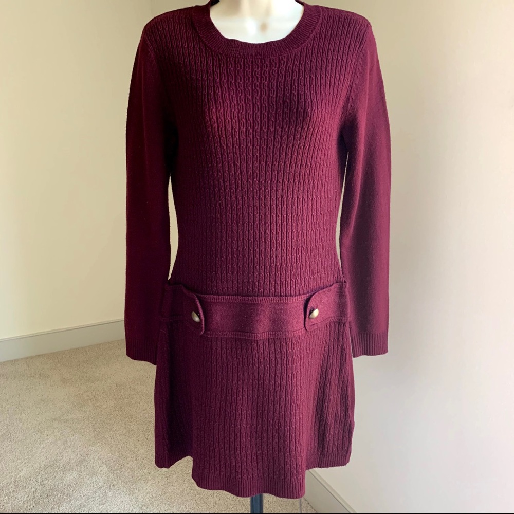 Cute Maroon Sweater Dress Size Medium